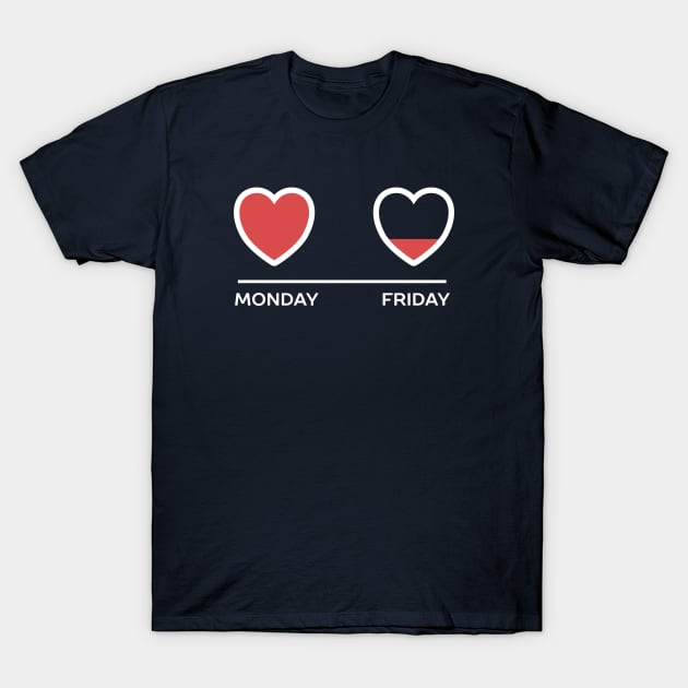 Monday and Friday Work Week Retro Vintage T-Shirt by happinessinatee